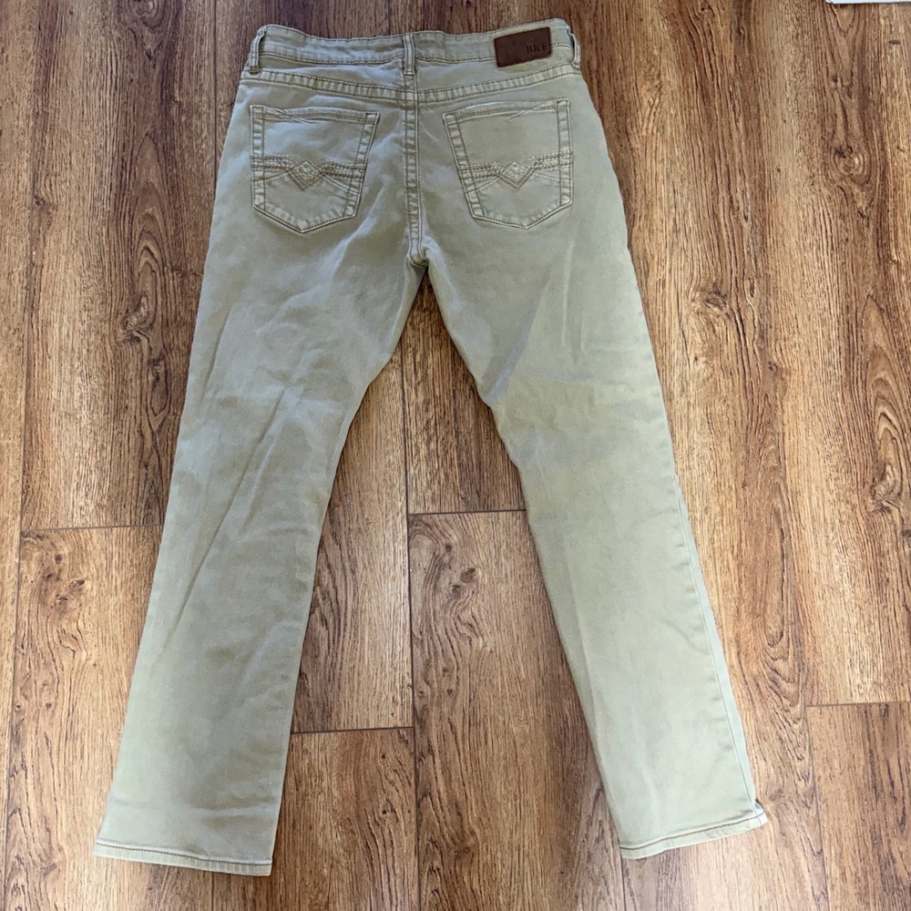 BKE Jake Straight Leg Khaki Pants Mens 34x31 Tan Stretch Cotton Blend Casual